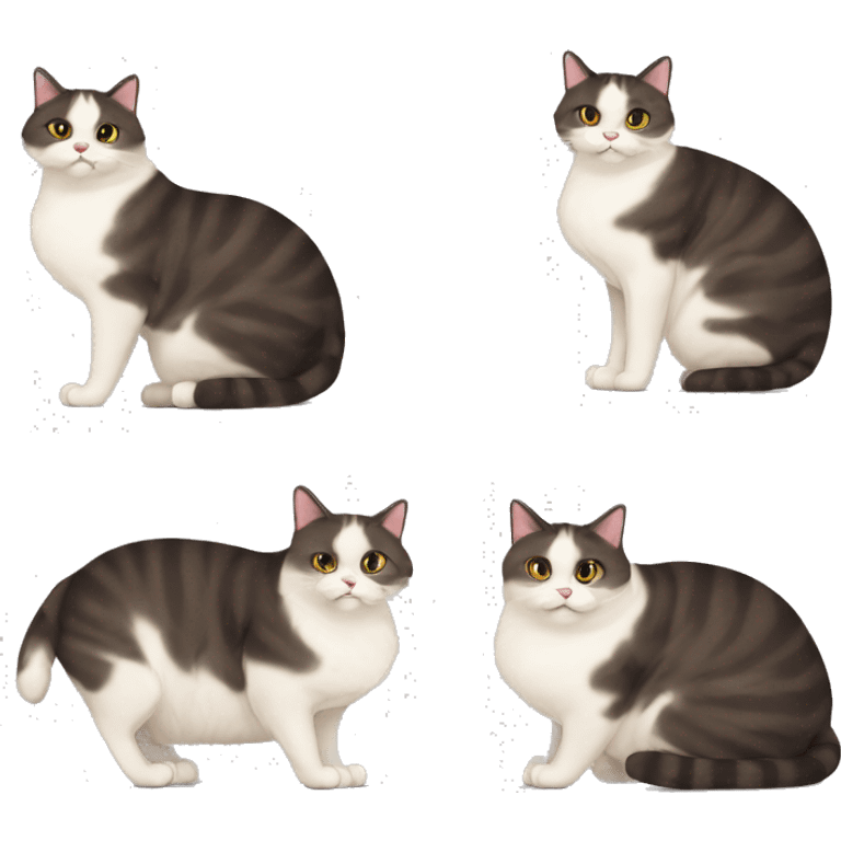 Cat siames fat and fur  emoji