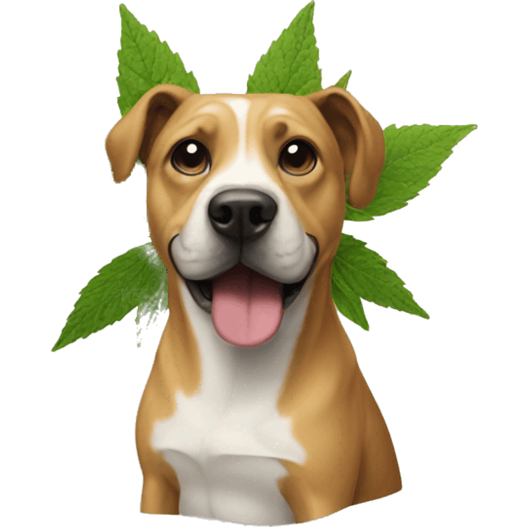 Dog weed emoji