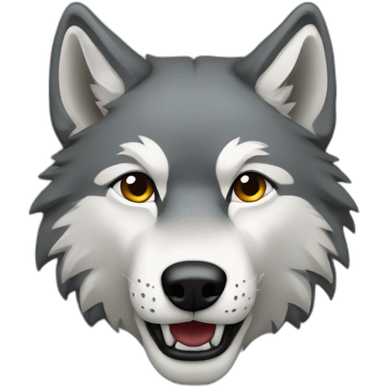 Symbol representing a wolf head emoji