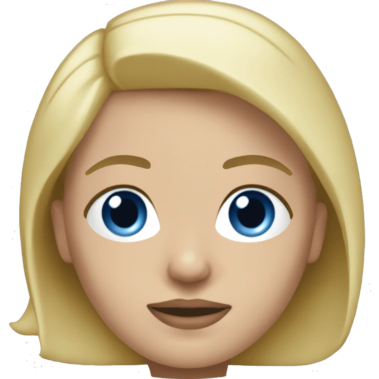 Woman Blonde short hair blue eyes chiefs fan  emoji