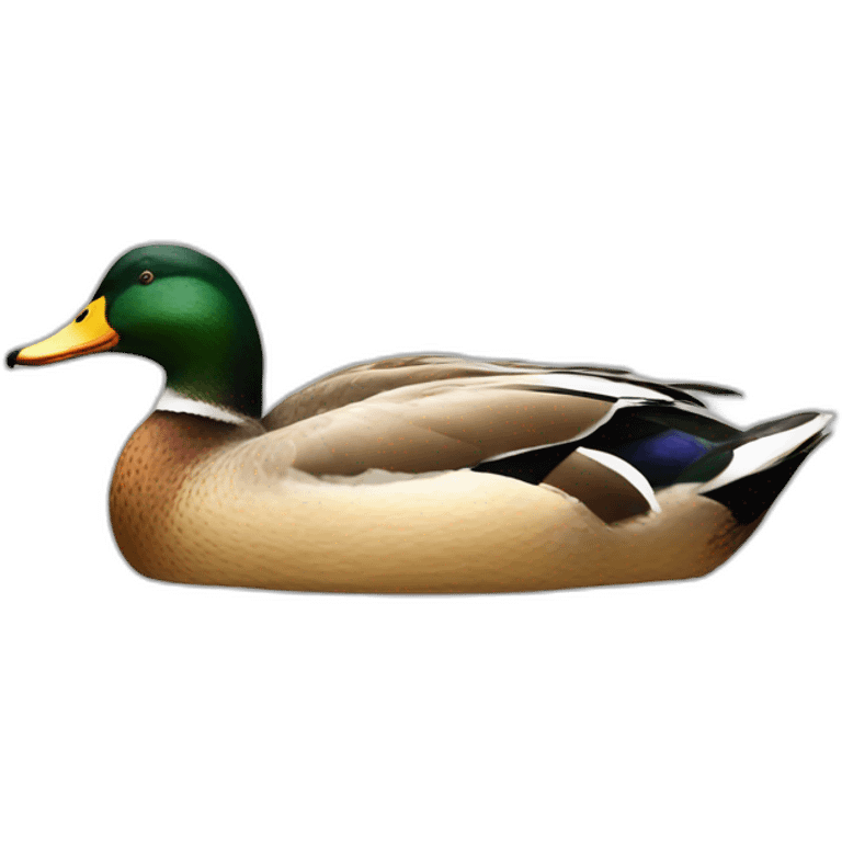 a duck on a duck emoji