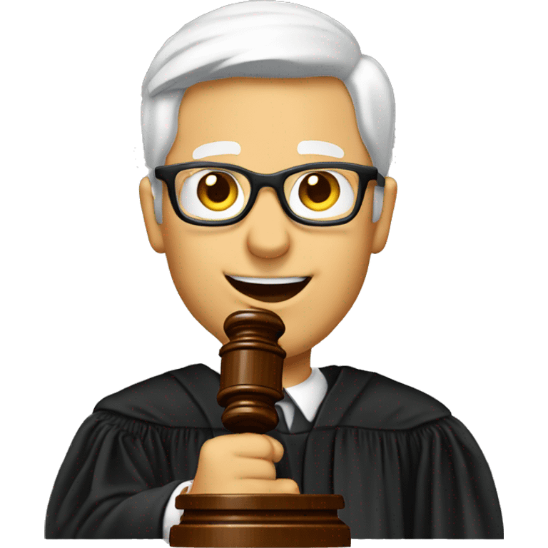 A JUDGE HOLDING A GAVEL emoji