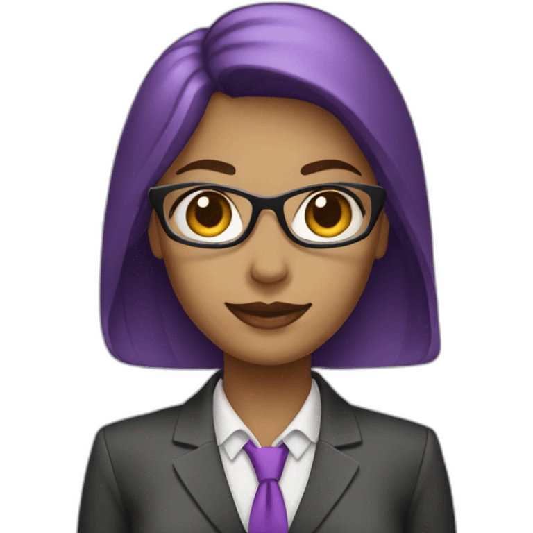 business woman purple icon emoji