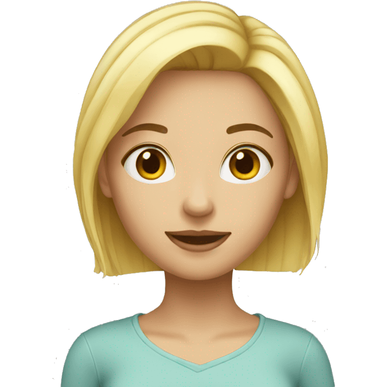 YOUNG WOMAN BLOND emoji