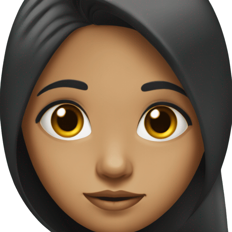  indian girl with long black hair and black eyes emoji