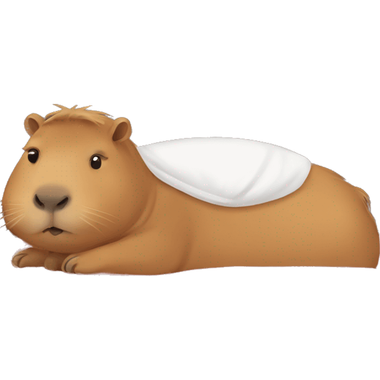 Capybara in bed emoji