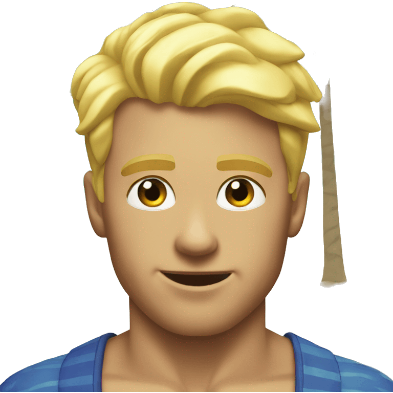 blonde gay guy at beach  emoji