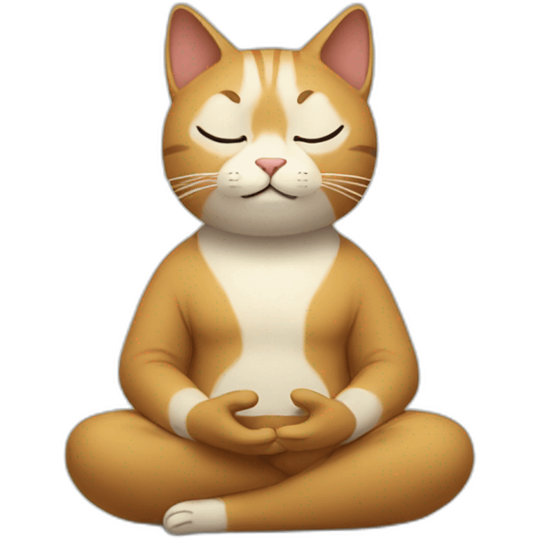 meditating cat emoji