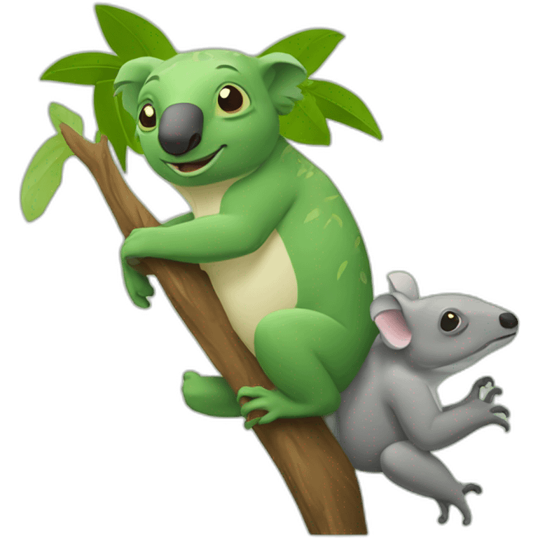 Iguane et koala emoji