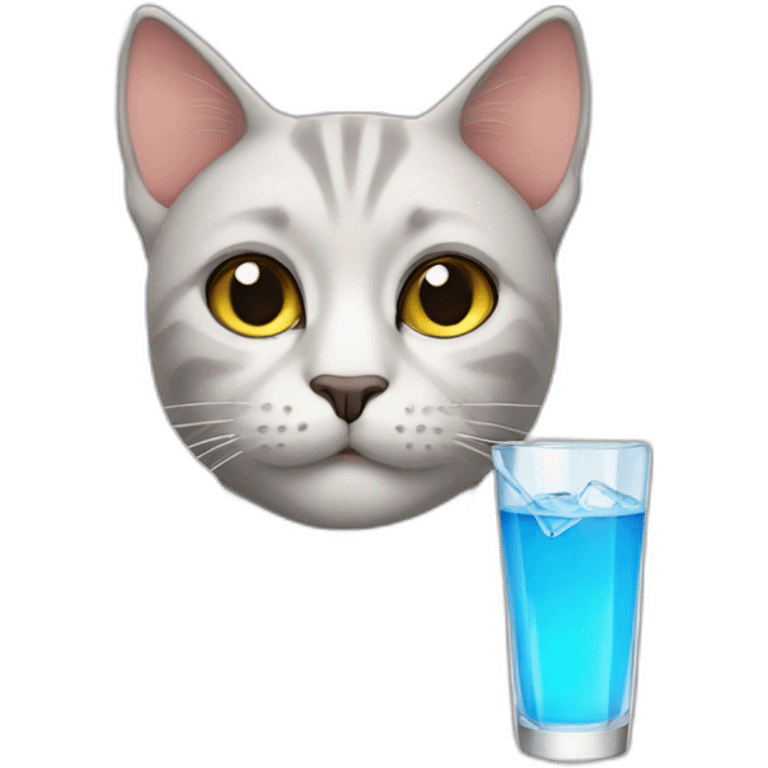 cat drinking vodka emoji