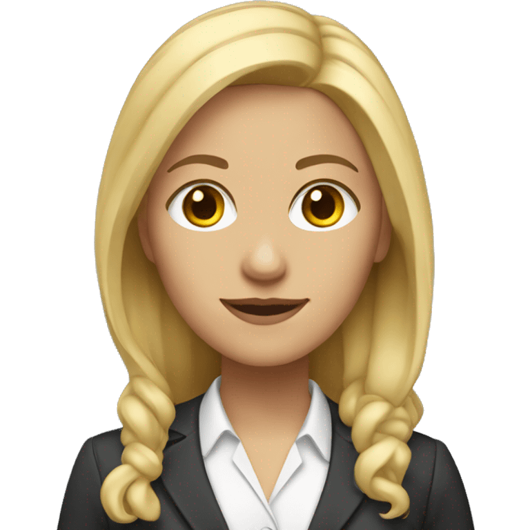 female Teacher with blonde hair and brown eyes emoji