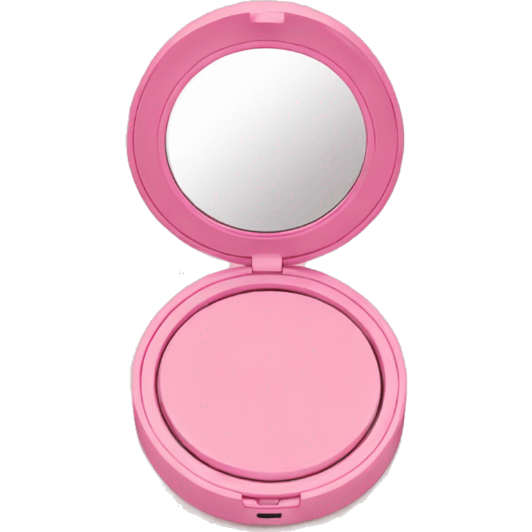 Pink compact open with white mirror  emoji