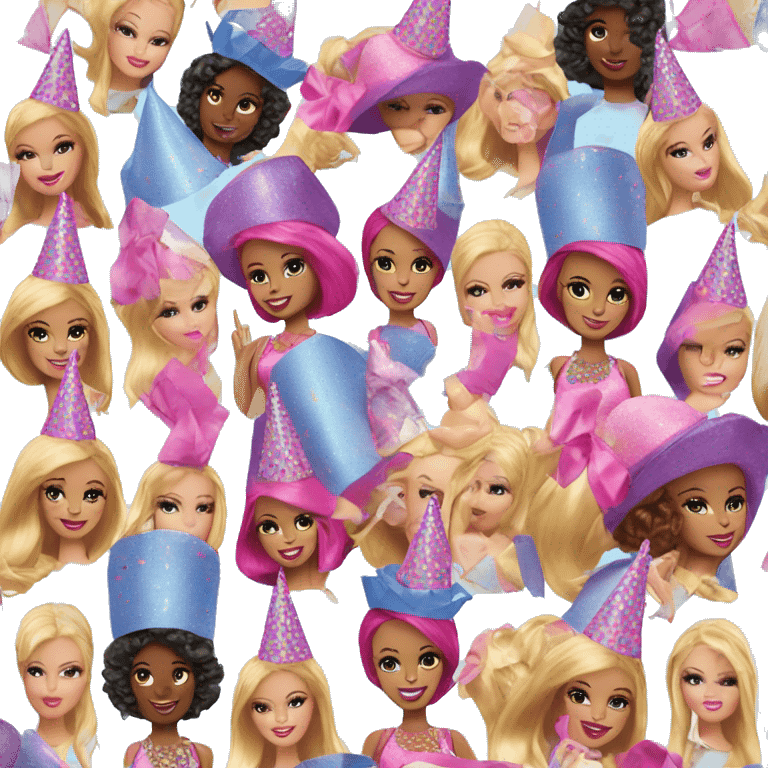 birthday hat Barbie emoji