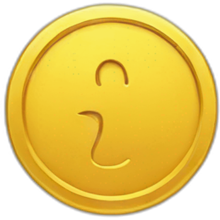 simple yellow coin emoji