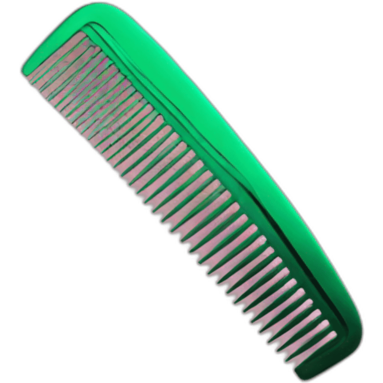 comb for hair green emoji