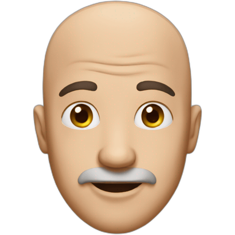 crazy bald emoji