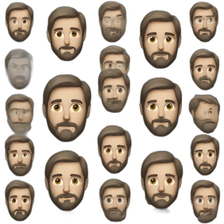 Steve Jobs young with beard emoji