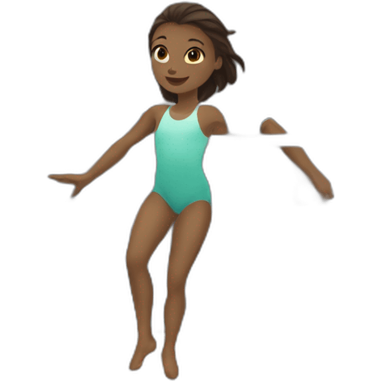 Une fille qui fait de la gymnastique emoji