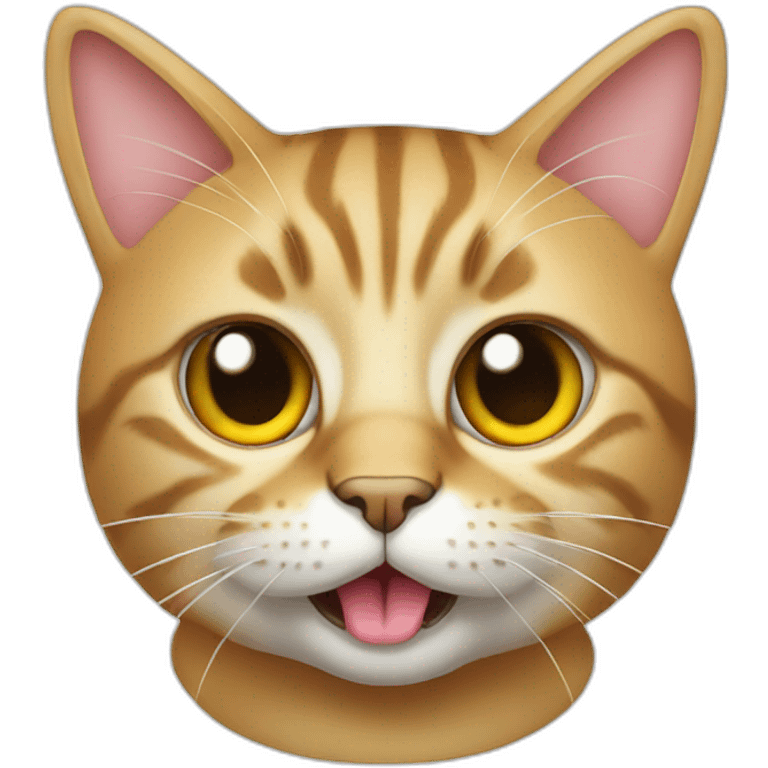 Cat with dollar tongue emoji