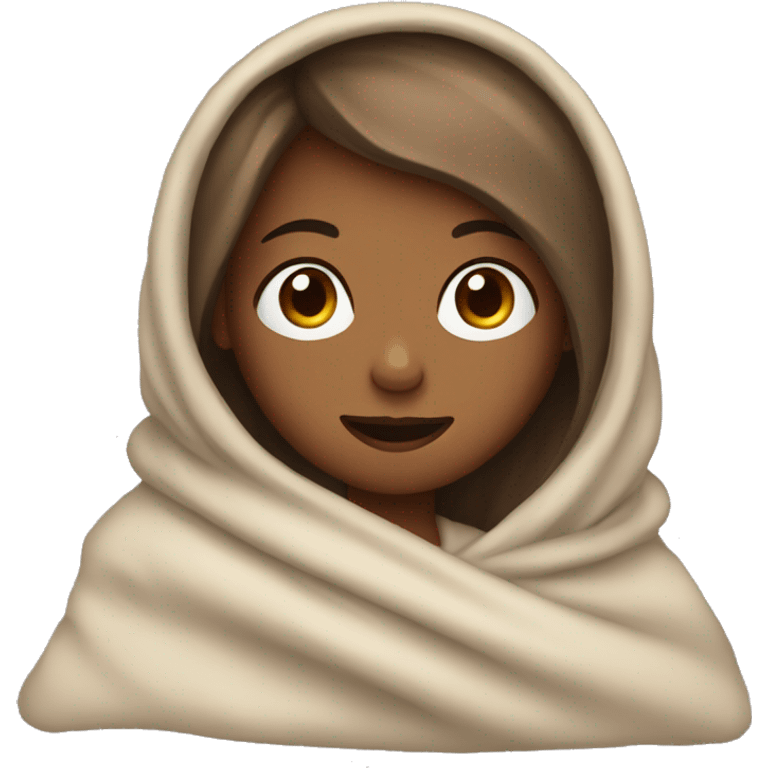 girl wrapped in a blanket  emoji