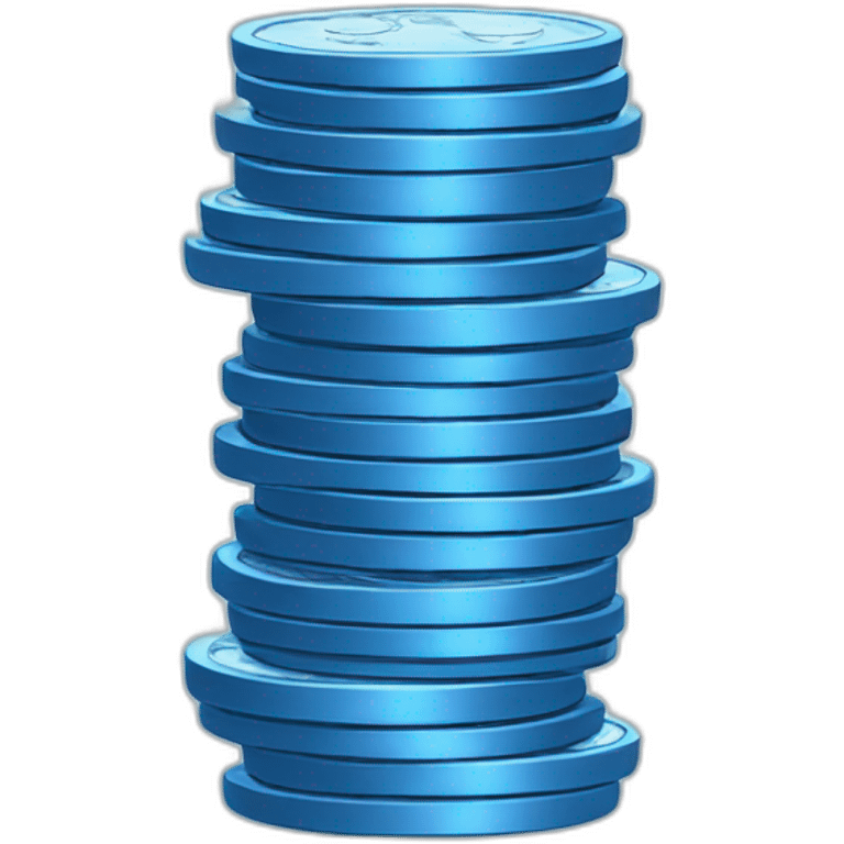 stack of blue coins emoji