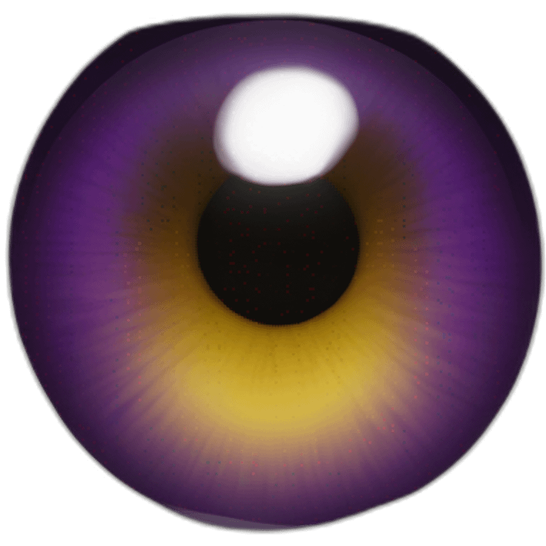 a very powerful male eye with a deep violet iris showing serious emotion and a pure white sclera that looks asian emoji