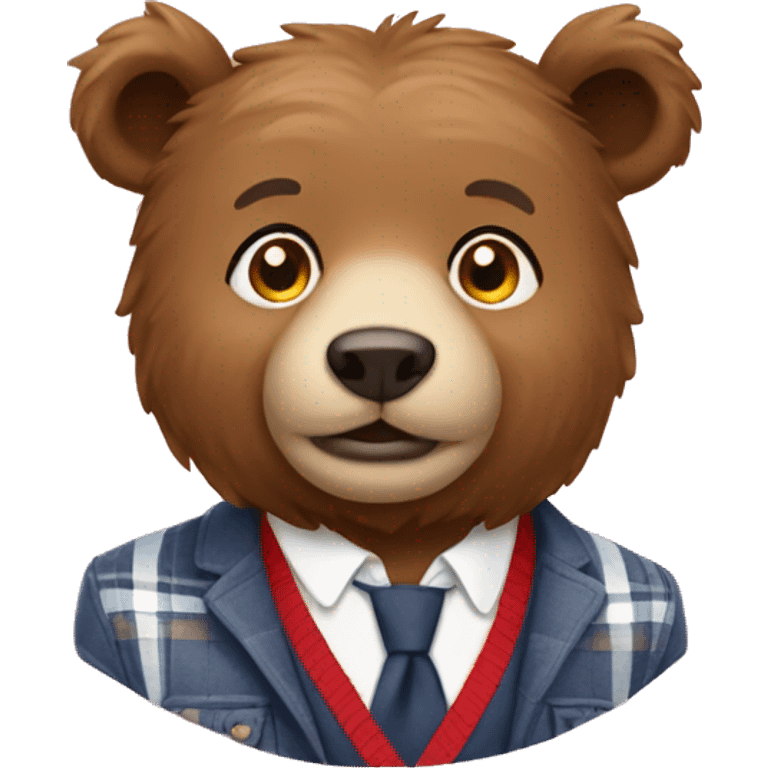 Preppy bear emoji