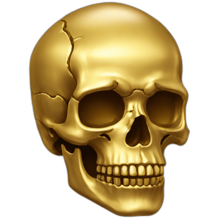 Skull golden emoji