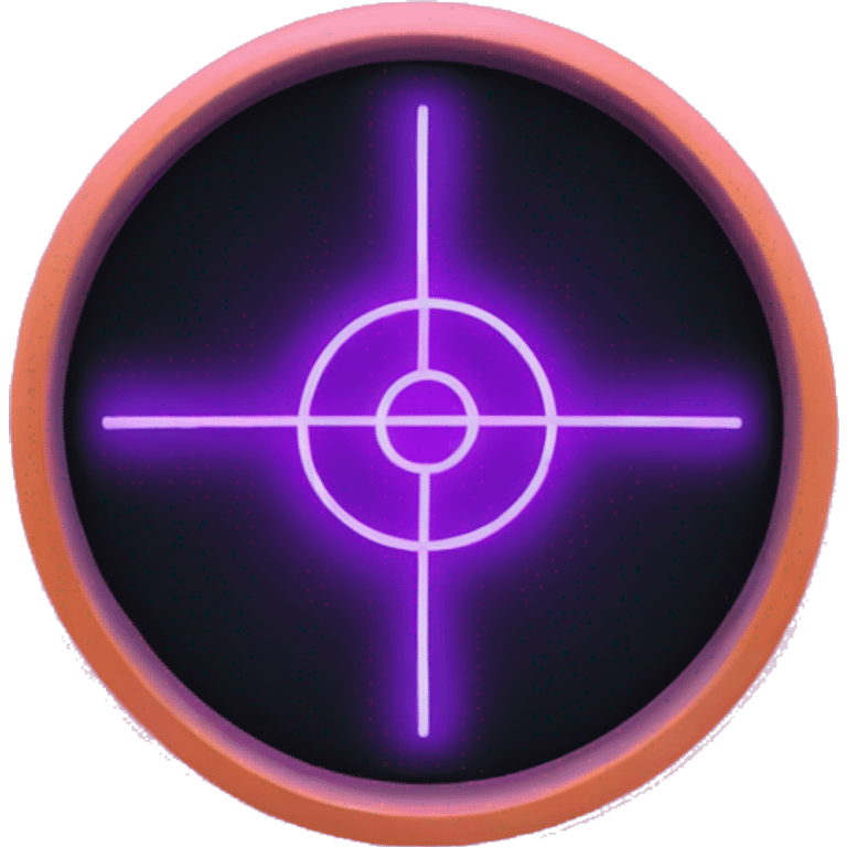 crosshair glowing neon emoji