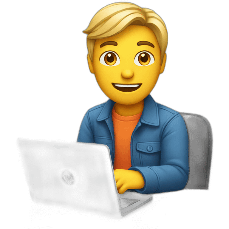 Video editor WITH LAPTOP emoji