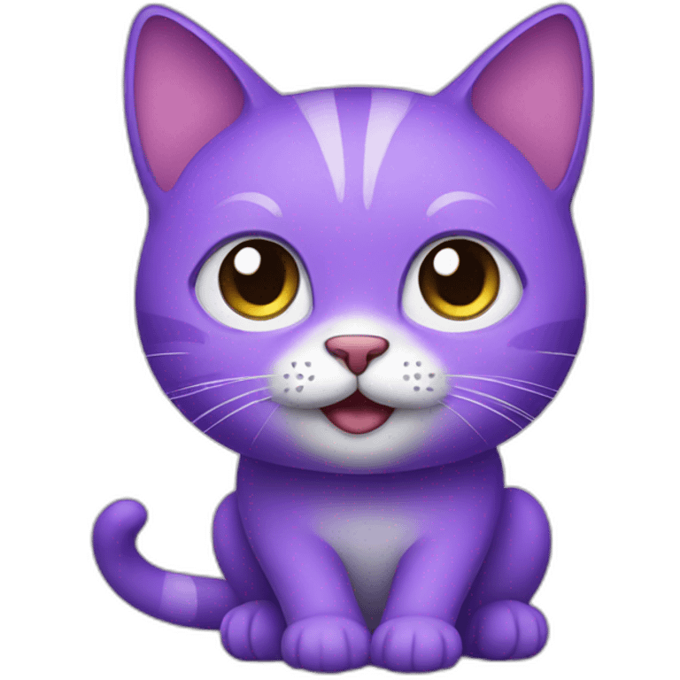 cute purple cat emoji