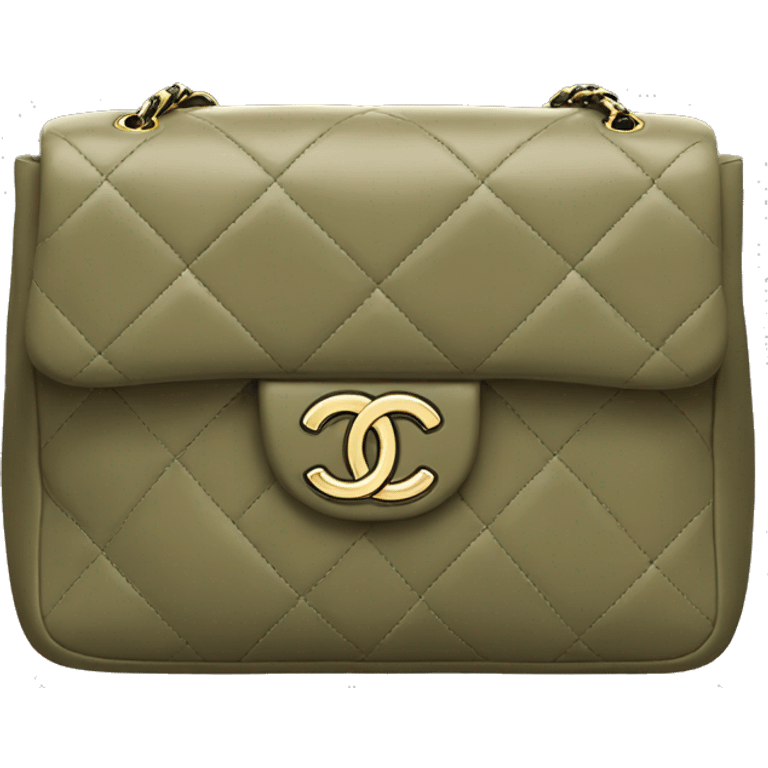 Chanel flap bag khaki emoji