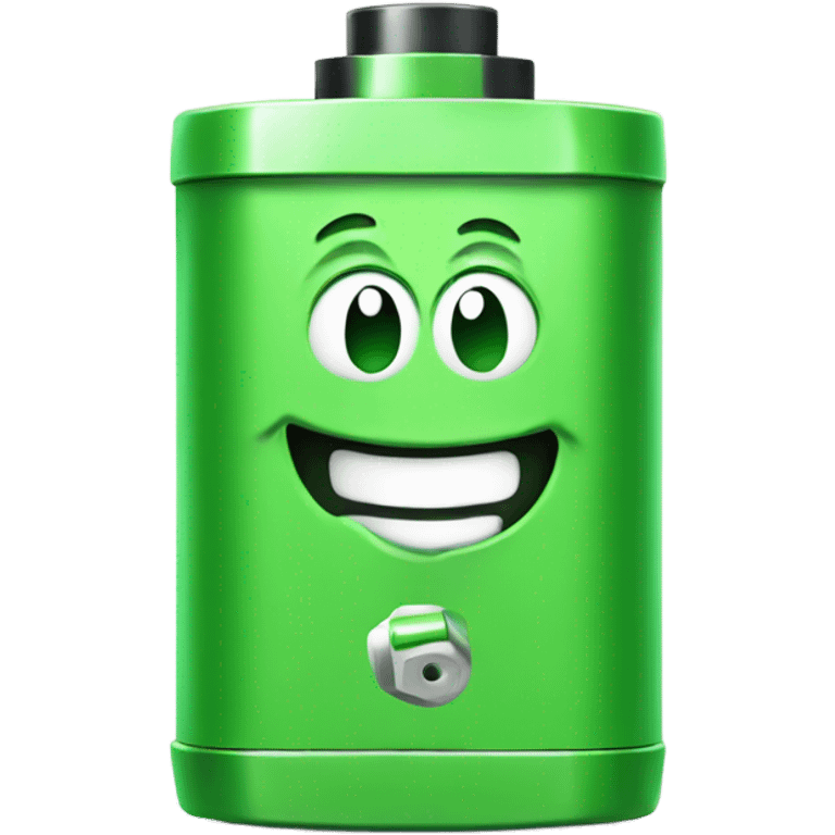 Happy Green battery emoji