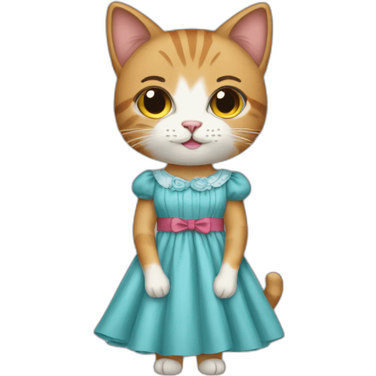 Cat in dress emoji