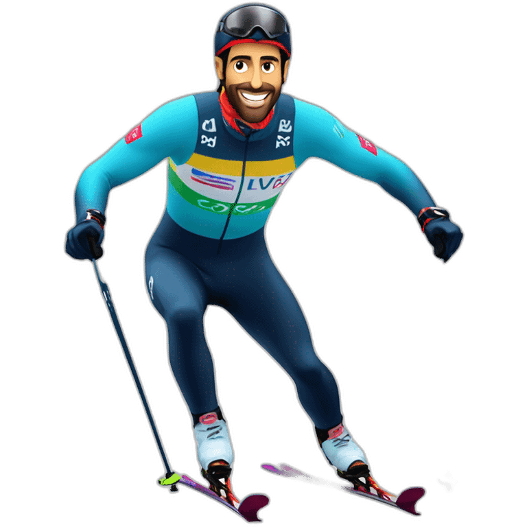 Martin Fourcade crosse country skiing emoji