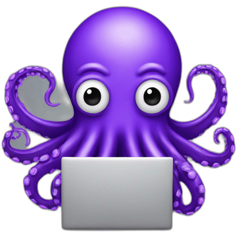 Computer Engineer purple octopus emoji