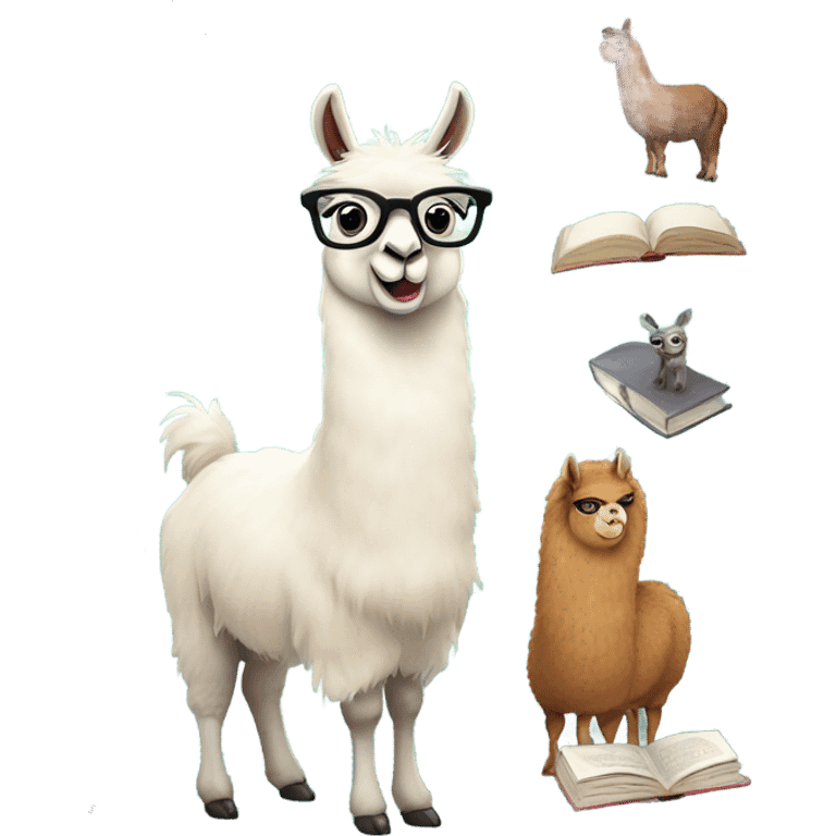 Teaching llama  emoji