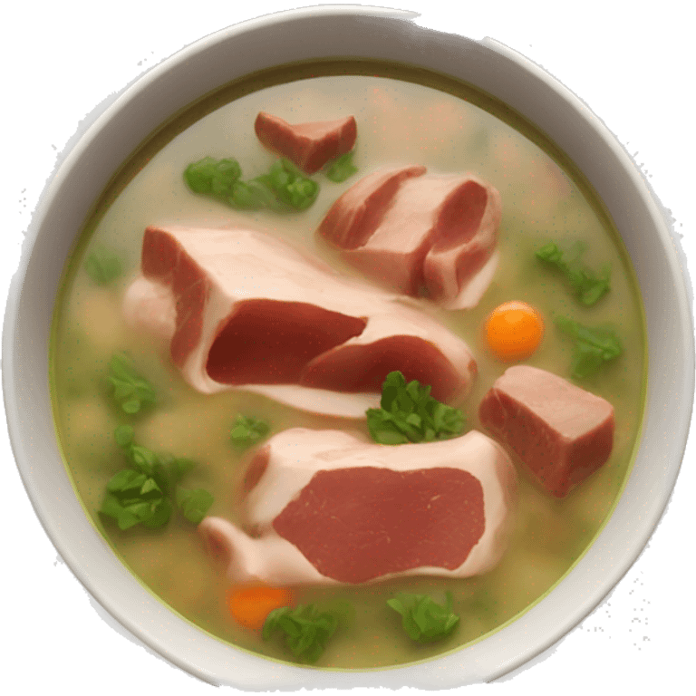 soup with meat emoji