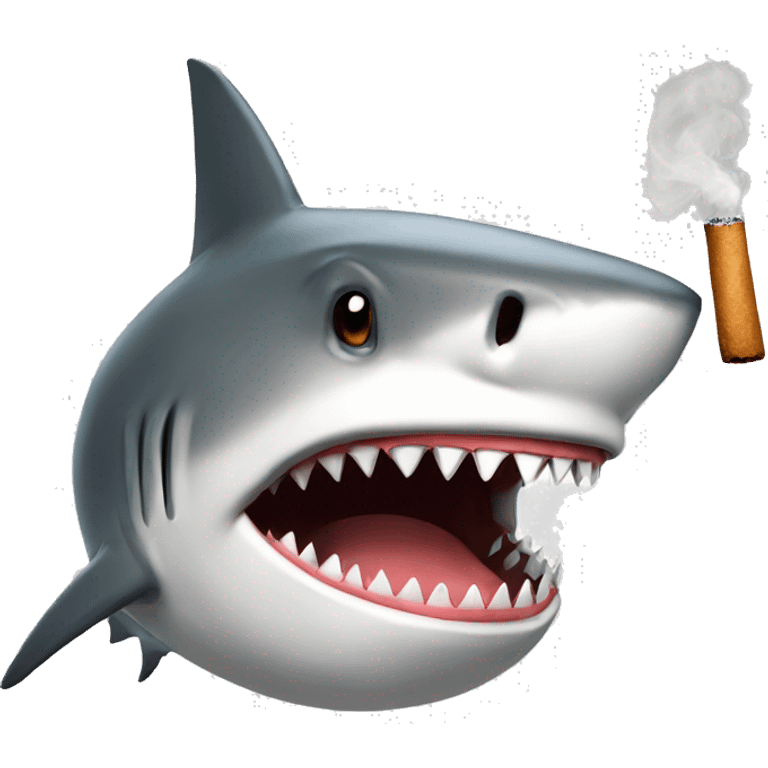 Shark smoking emoji