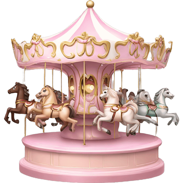 Light pink Christmas carousel emoji