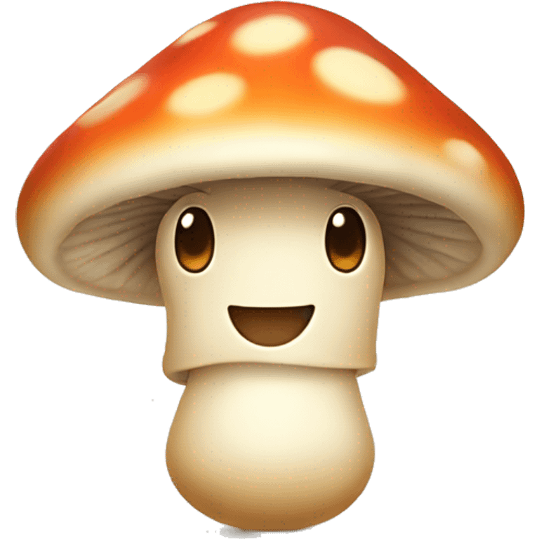 mushroom with adorable smile  emoji