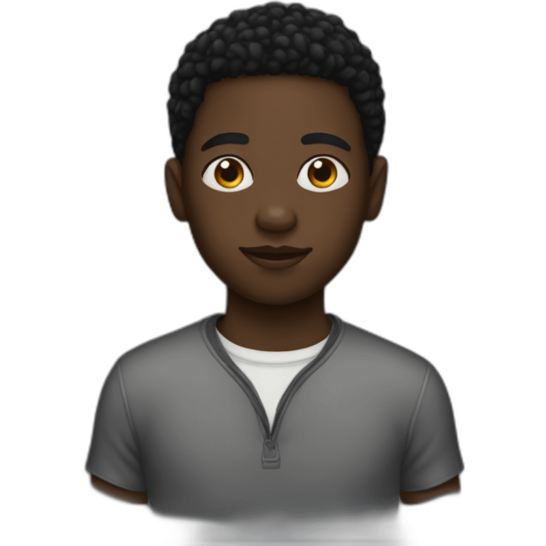 A black boy with dred emoji