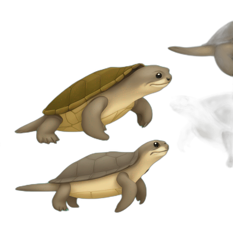 Tortue et loutre emoji