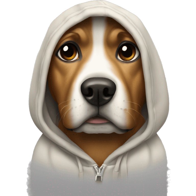 dog wearing hoodie emoji