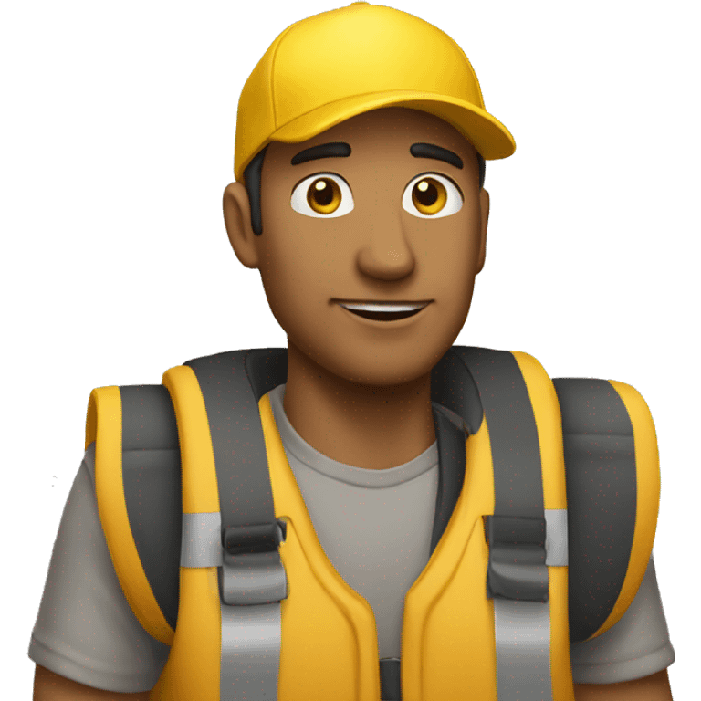 Man with neard and yellow cap emoji