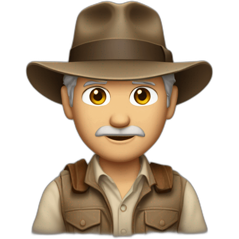 A TOK emoji of Harrison Ford as Indiana Jones. No patterns emoji