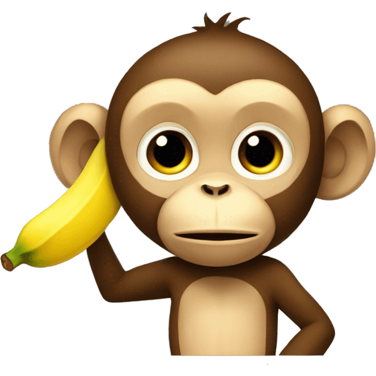 monkey with banana emoji