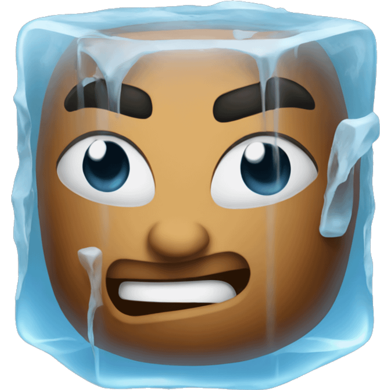 Ice Cube with smirking face emoji