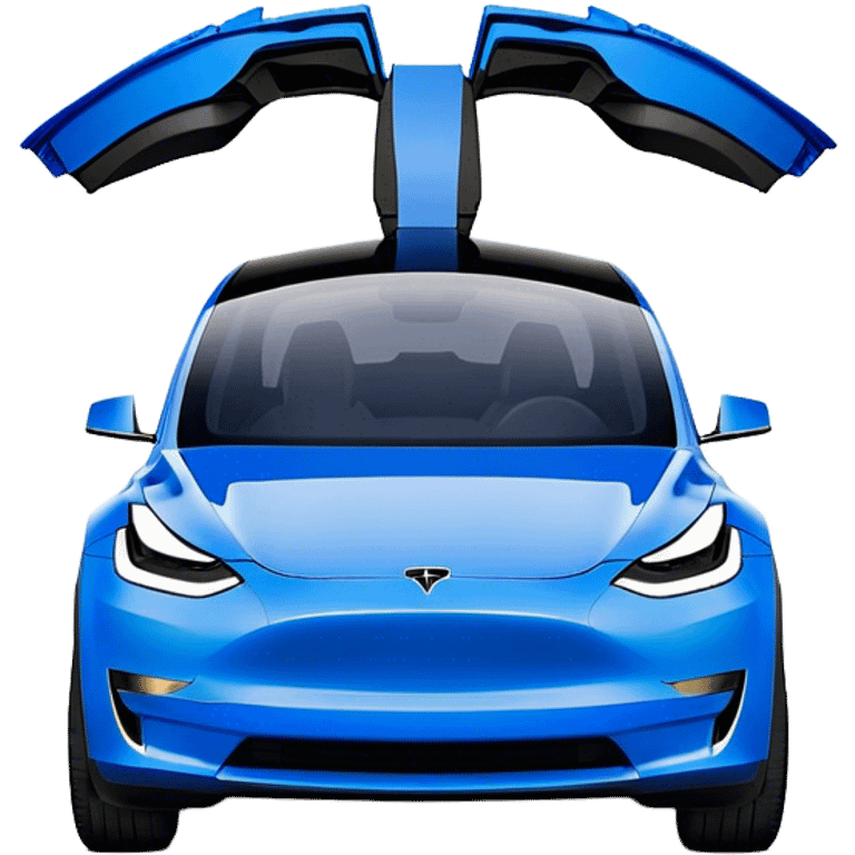 Tesla Model Y - Tesla (Model Year: 2022) (Iconic colour: Blue) emoji