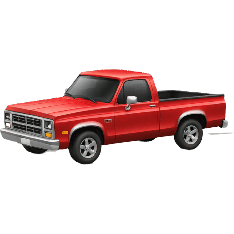 red two door pickup truck emoji